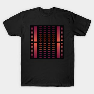 “Dimensional Levels” - V.3 Orange/Red - (Geometric Art) (Dimensions) - Doc Labs T-Shirt